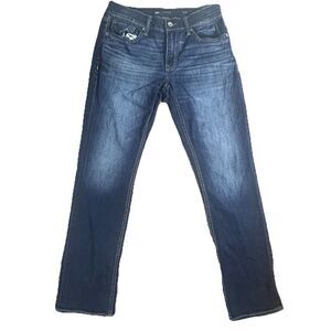 BKE Jeans Men's 31x32 Blue Denim Jake Straight Dark Wash Stretch Jeans